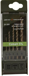 211205 Набор сверел по металлу Cobalt 5% ( D 1,5-5 мм), 5шт