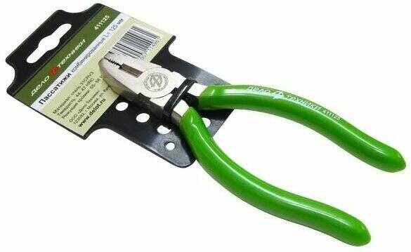 411125 Пассатижи (плоскогубцы) комбинированные 125мм на холдере (6шт)