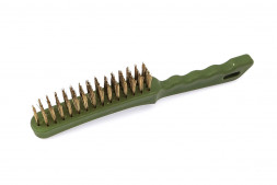 270734 Щетка с пластиковой рукояткой, латунная щетина 4-хрядная (12шт)