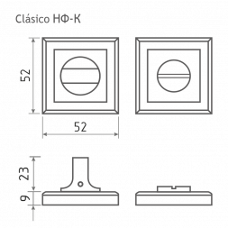 Накладка под фиксатор НФ-К (хром)  &quot;Нора-М&quot;