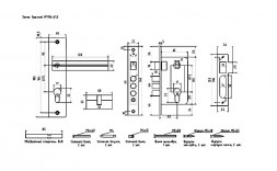 Замок врезной 706К-61,5 мм (хром) НОРА-М