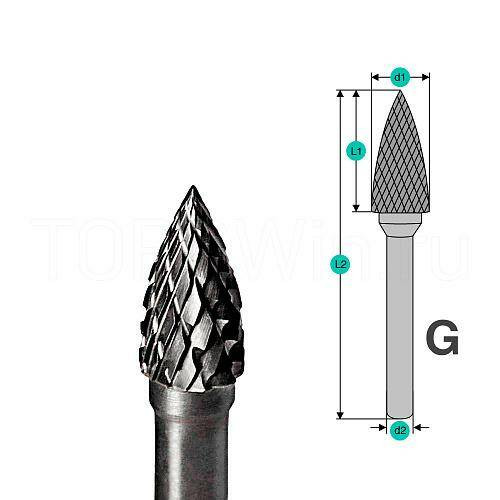 Борфреза твердосплавная GХ1225М06