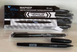 Маркер тонкий двухсторонний (10шт.)