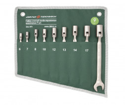 516091 Набор ключей комбинированных шарнирных 9шт. планшет тетрон