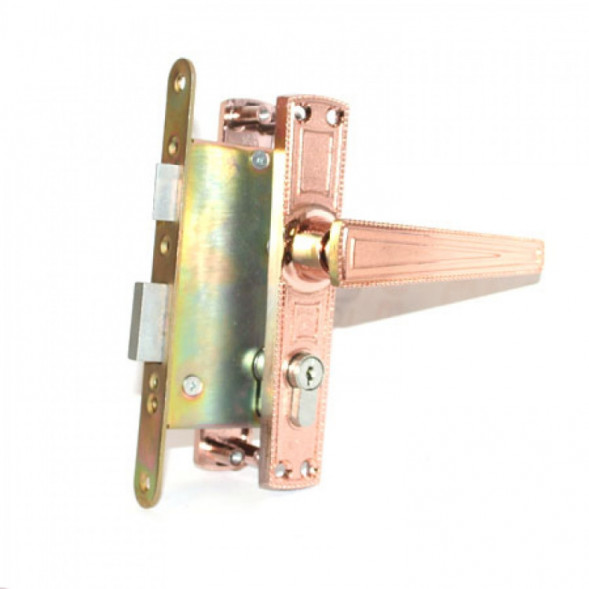 Замок врезной ЗЕНИТ ЗВ4-3.01 медь лак