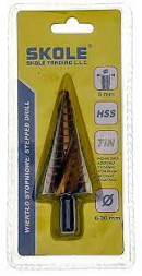 Сверло по металлу ступенчатое витое  4*20мм SKOLE