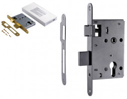 Корпус замка КЗВ 4-3 (55мм) (хром) Нора-М