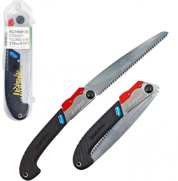 Пила складная с фиксат/прям.полотно,в футляре L=240мм/3мм MP-240-MH SAMURAI