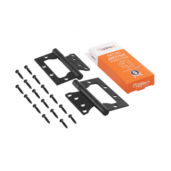 Петля накладная унив. 800-4&quot; FНР СВ (хром.покр.) без колп. (100*75*2,5)  &quot;Нора-М&quot;