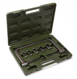 801150 Рассухариватель струбцинный с насадками в кейсе (d-16,19,23,25,30мм)