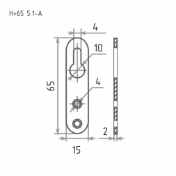 Подвеска мебельная 5,1 а L-65 цинк  "Нора-М"