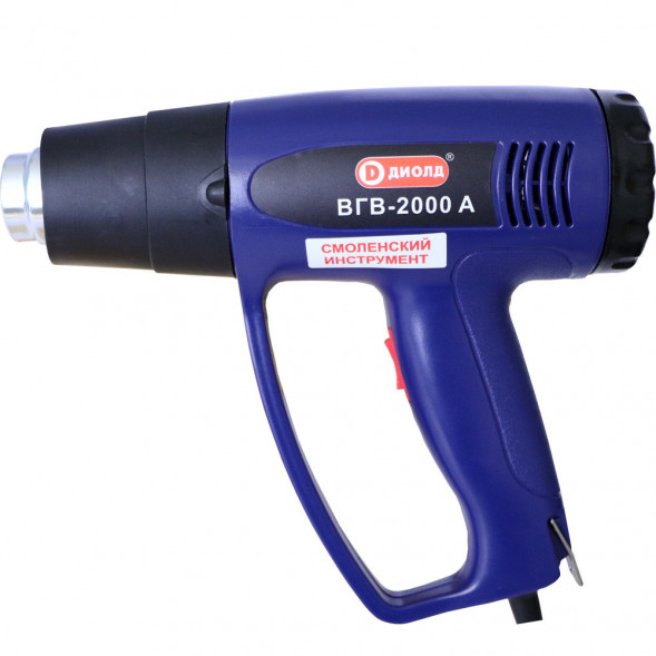 Воздухогрейка горячего воздуха (фен технический, 6 пред.с рег.) 2000 Вт (ВГВ-2000 А) "ДИОЛД"