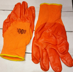 А-61 перчатки акриловые утепленные 300# c гелевой заливкой (оранжевые) 10шт.