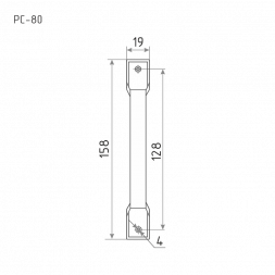 Ручка-скоба РС-80мм (белая) &quot;Нора-М&quot;