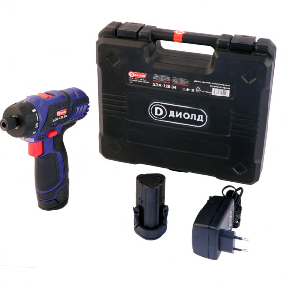 Дрель электрическая аккумуляторная 12 В, 1,5 А*ч (ДЭА-12 В-04) &quot;ДИОЛД&quot;