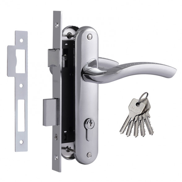 Замок врезной №96-70 Л (хром)  &quot;Нора-М&quot;