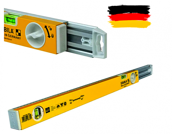 Уровень тип 80Т, 80-127см телескопический (1верт.1гориз.точн.0,5мм/м) STABILA