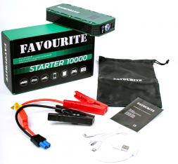 Пусковой многофункциональный аккумулятор 10000 мАч, 5В/2А, 12В STARTER 10000  FAVOURITE