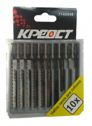 Набор пилочек для лобзика по дереву (10шт в наборе) "Креост"/Skole