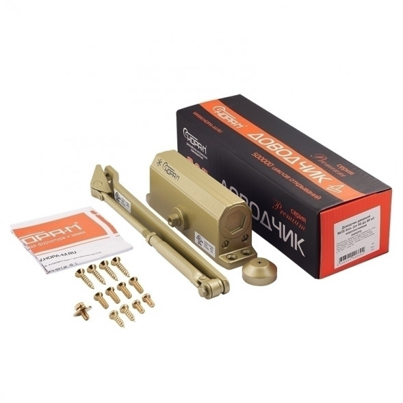 Доводчик №3S бол. (до 80кг) (зол.) морозостойкий "Нора-М"