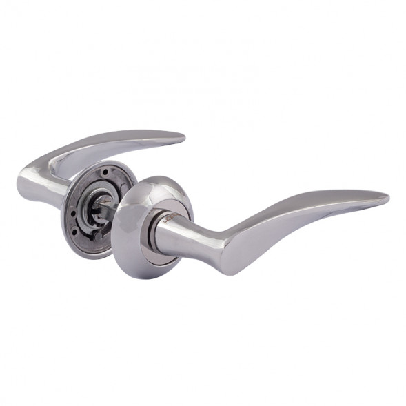 Ручка дверная AL 38A AL (хром)  &quot;Нора-М&quot;