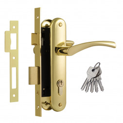 Замок врезной №100-70 Л (золото)  &quot;Нора-М&quot;