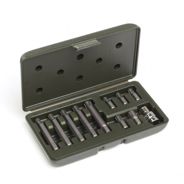 626391 Набор вставок 3/8 RIBE 11 предм.(М7,М8,М9,М10,М12) L=30мм и 75мм