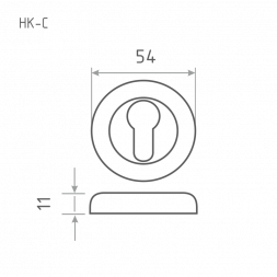 Накладка под ключ НК-С (золото) &quot;Нора-М&quot;