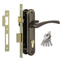 Замок врезной №100-70 Л (ст.бронза)  &quot;Нора-М&quot;