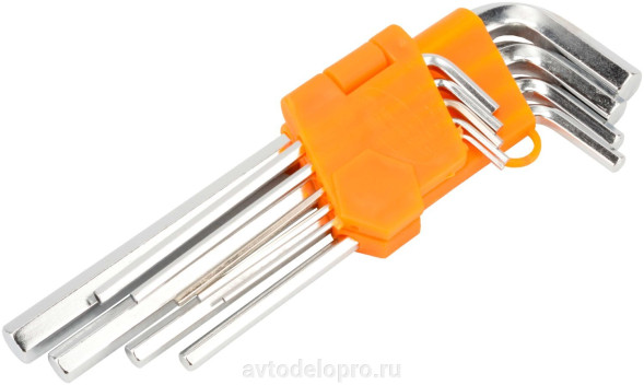 30340 Набор Г-обр.шестигр. 9ч. удлиненных (1,5-10мм)  АвтоДело