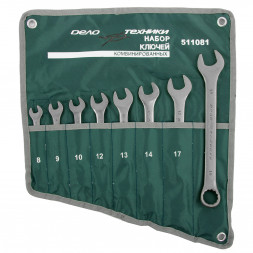 511081 Набор ключей комбинированных - 8шт.(8,9,10,12,13,14,17,19) тетрон сумка