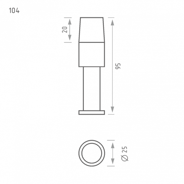 Ограничитель дверной 104 (мат.зол.)  &quot;Нора-М&quot;