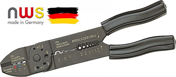 Клещи для обжима наконечников и штекеров 1,5-6,0 мм2 NWS