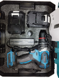 Бесщеточная ударная дрель-шуруповерт, патрон металл 13 мм, 21v, 4Ah аккум. 2шт, Кейс, З/У GROWER