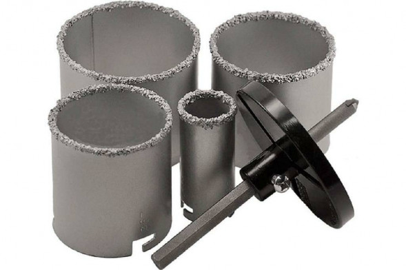 Набор коронок по керамике и плитке 33,53,73,83,переходник (В) СЕБ