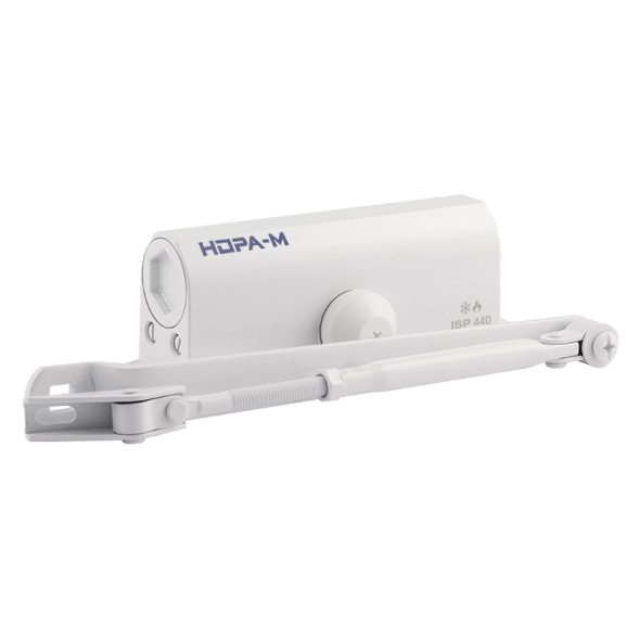 Доводчик НОРА-М 440 ISPARUS (от 80 до 140кг) (белый) морозостойкий
