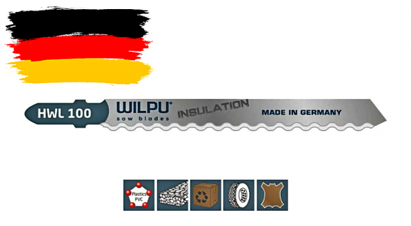 Пилка WILPU HWL 100 MESSER 2шт/уп. до 50мм (аналог Т113A) для мягкой резины, кожи, изоляц.материала.