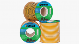 Уплотнители для окон В-профиль (резиновый) на клейкой основе коричневый 100м/6 (9*5,5мм)