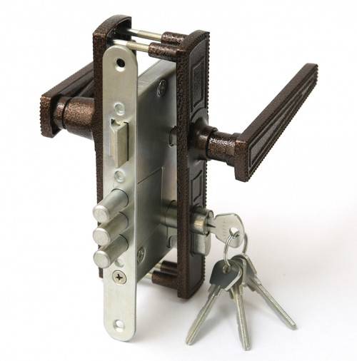 Замок врезной ЗЕНИТ ЗВ4-3.01 Р медь