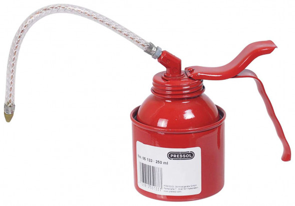 05133 Масленка 250мл стальная со шлангом (PRESSOL)