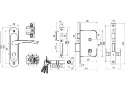 Замок врезной ГАРАНТ ЗВ7 белый