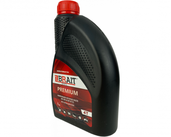 Масло минеральное BRAIT PREMIUM для 4-х тактных двигателей SAE 10W-40 API SF/CC (1л) (12 шт.)