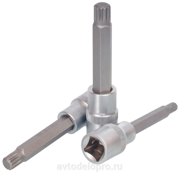 39611 Головка со вставкой SPLINE M12 (1/2&quot;;L=100mm) АвтоДело