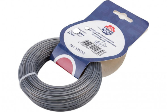 Леска для газонокосилки серебро 3.0мм*15м звезда с графитовым наполнителем СЕБ