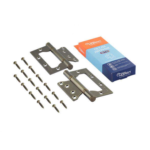 Петля накладная унив. 800-4&quot; FНР-ЕСО РВ (лат.покр.) без колп. (100*75*2,5)  &quot;Нора-М&quot;