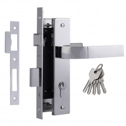 Замок врезной №107-70 Л (мат.хром)  "Нора-М"