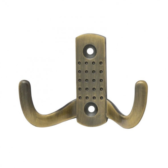 Крючок-вешалка №11 2-х рож. (ст.бронза)  &quot;Нора-М&quot;