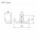 Крючок-вешалка №11 2-х рож. (ст.бронза)  &quot;Нора-М&quot;