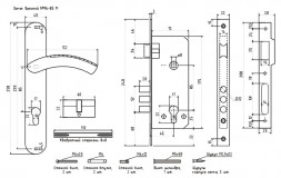 Замок врез. N96-85 М  (золото)  &quot;Нора-М&quot;