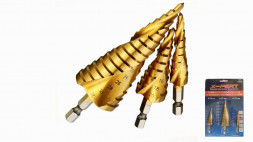 Набор СПИРАЛЬ сверло ступенчатое из 3 X-PERT